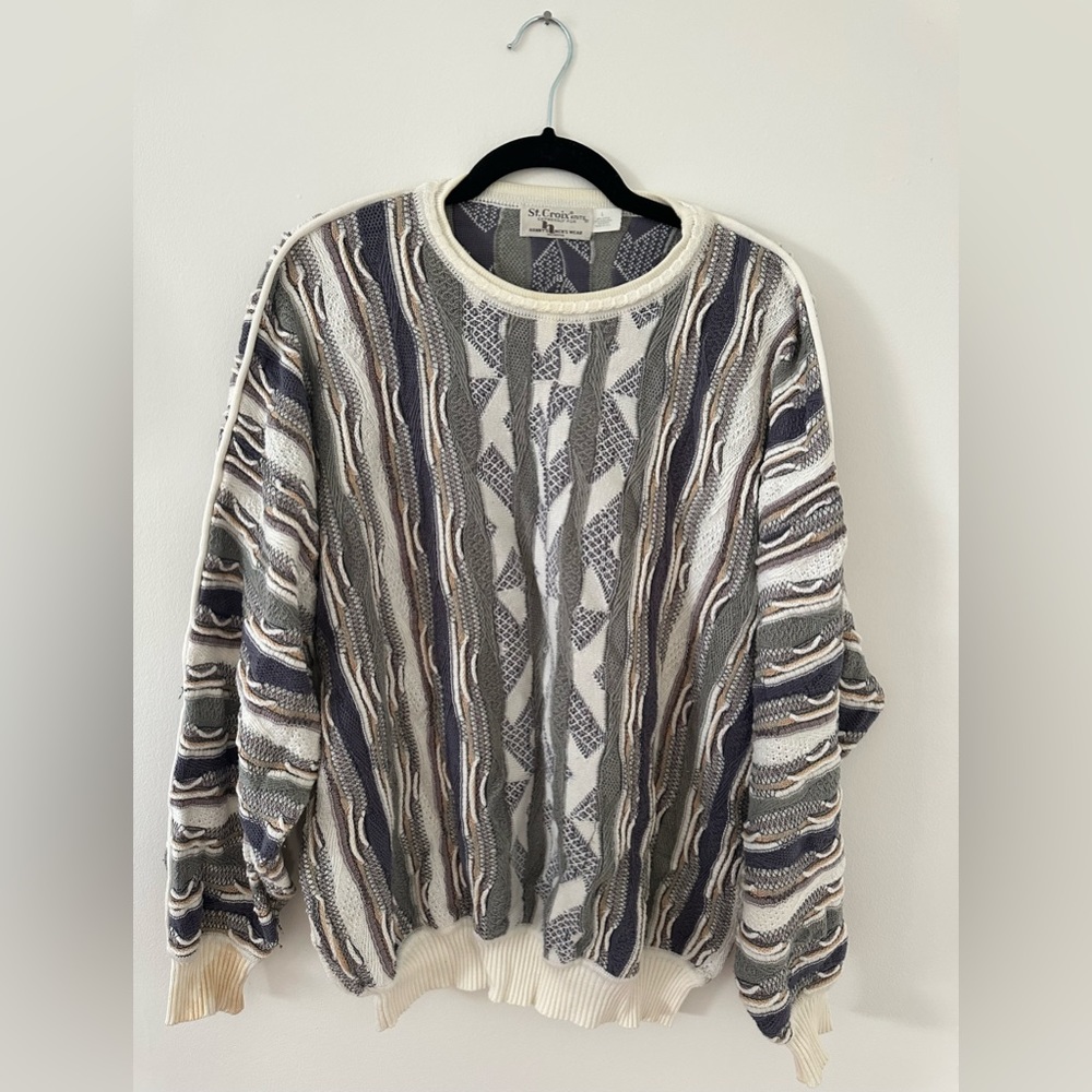 St. Croix Vintage Sweater 3D texture, size L Coogi Style